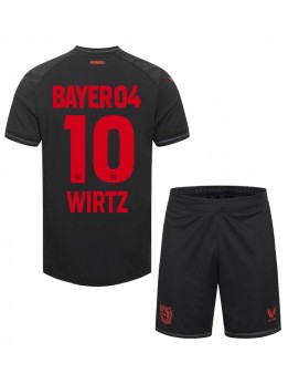 Billige Bayer Leverkusen Florian Wirtz #10 Hjemmedraktsett Barn 2023-24 Kortermet (+ Korte bukser)